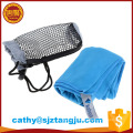 China supplier microfiber travel/sports/camp/towel with zipper pocket ,carry bag microfiber suede towel